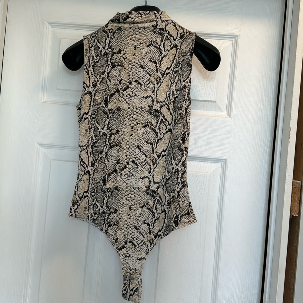 Snakeskin Print Bodysuit